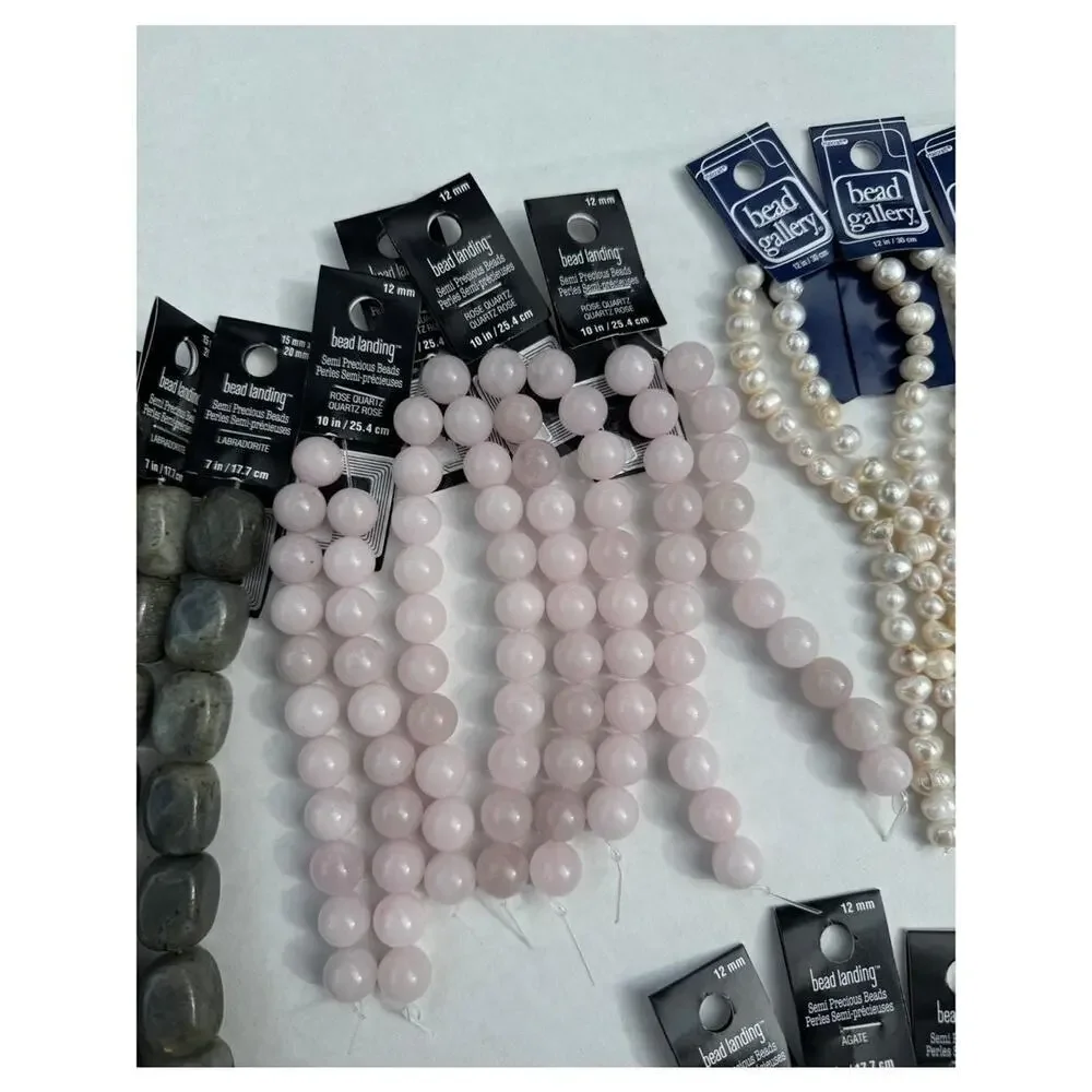 New Beading Supplies Gemstone Beads Lot - Sterling Silver Hardware Clasps